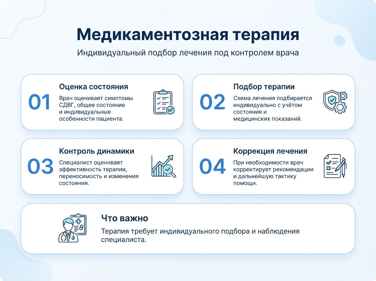 Лечение СДВГ в Боровске у детей и взрослыхинфографика